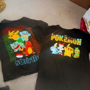 POKEMON BOYS GIRLS 6/7 LOGO  TEE  T SHIRTS LOT FLIP SEQUINS SPRING SUMMER $40